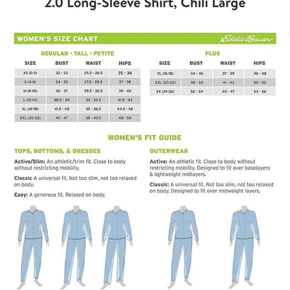 NWT eddie bauer Departure 2.0 Long-Sleeve Shirt seaglass green - Picture 11 of 11